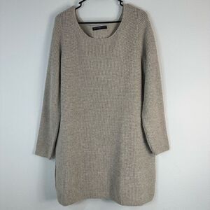 Peruvian Connection 100% Alpaca Waffle Knit Tunic Sweater Womens Large
